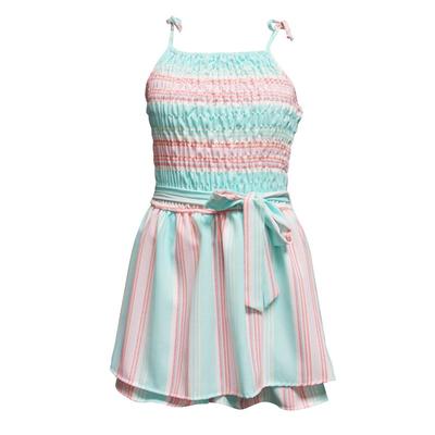Ava & Yelly Stripe Smocked Bodice Dress - Blue - 7