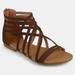 Journee Collection Journee Collection Women's Wide Width Hanni Sandal - Brown - 11