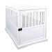 Casual Home Pet Crate End Table - White