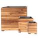 Sunnydaze Decor Sunnydaze 3-Piece Acacia Square Planter Boxes with Liners - Brown