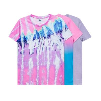 Hype Girls Fade Printed T-Shirt Set - Pack of 3 - Pink/Lilac/Blue - Pink - 16