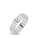 Sterling Forever Sterling Silver 2 Row Chain Ring - Grey - 7