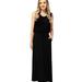 Anna-Kaci Sleeveless Maxi Length Drawstring Dress - Black - M