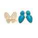 Rivka Friedman Turquoise + Cubic Zirconia Encrusted Butterfly Ring - Blue - 8