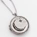 Ariana Ost Embellished Moon North Star Locket - Grey