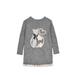 Mayoral Gray Kitten Sweater Dress Outfit - Grey - 6Y