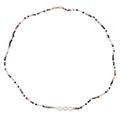 Soul Journey Jewelry Tourmaline And Pearl Necklace - Red - L-18"
