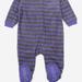 Leveret Baby Footed Fleece Striped Pajamas - Purple - 5Y