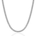 Club Rochelier 5A Cubic Zirconia Minimalist Tennis Necklace - Siver - Grey