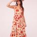 Band of The Free Sol Clay Floral Empire Waist Maxi Dress - Orange