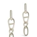 Sterling Forever Chicago Dangle Studs - Grey