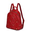 MKF Collection by Mia K Hayden Quilted Vegan Leather With Studs Womenâ€™s Backpack - Red