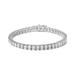 Haus of Brilliance .925 Sterling Silver 1/10 Cttw Diamond 7.25" Link Bracelet (I-J Color, I2-I3 Clarity) - Grey - 7.25