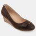 Journee Collection Women's Comfort Graysn Wedge - Brown - 9.5