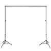 Fresh Fab Finds 6.5' x 10' Photo Video Studio Backdrop Background Stand Adjustable Heavy Duty Photography Backdrop Support Stand Set With Carrying Bag Clamps - Black