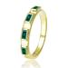 Rachel Glauber 14K Gold Plated Emerald Cubic Zirconia Band Ring - Gold - 8