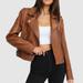 Belle & Bloom Just Friends Leather Jacket - Brown - Brown - M