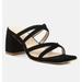 Rag & Co Valentina Strappy Casual Block Heel Sandals In Black - Black - US 6