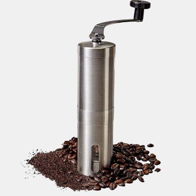 Vigor Portable Hand Coffee Bean Grinder Adjustable Knob Settings - Grey