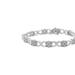 Haus of Brilliance Sterling Silver Rose-Cut Diamond Love Locks Link Bracelet - White - 7