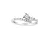 Haus of Brilliance 10K White Gold 1/4 Cttw Miracle Set Round Cut Diamond Two-Stone Ring - White - 6