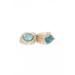 A Blonde and Her Bag Torrey Ring in Blue Topaz - Gold - 7