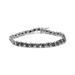 Haus of Brilliance .925 Sterling Silver 1.0 Cttw Black Treated Diamond S-Curve Link Miracle-Set 7" Tennis Bracelet - Black Color, I2-I3 Clarity - White