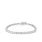 Haus of Brilliance .925 Sterling Silver 1/4 Cttw Miracle-Set Diamond Modern Tennis Bracelet - Size 7.25" - Grey - 7.25