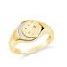 Sterling Forever Rimi Mother of Pearl & CZ Celestial Signet Ring - Gold - 6