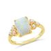 Sterling Forever Lana Pearl & Opal Ring - Gold - 8