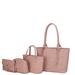 MKF Collection by Mia K Edelyn Embossed M Signature Tote Handbag Set - Pink