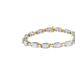Haus of Brilliance 14K Two-Tone Gold Princess and Baguette-Cut Diamond Link Bracelet - White - 7