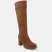 Journee Collection Women's Tru Comfort Foam Letice Wide Width Wide Calf Boots - Brown