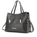 MKF Collection by Mia K Aurelia Crocodile Embossed Vegan Leather Womenâ€™s Tote Bag - Grey