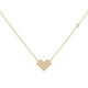 LuvMyJewelry One Way Arrow Diamond Necklace In 14K Yellow Gold Vermeil On Sterling Silver - Gold