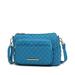 MKF Collection by Mia K Rosalie Solid Quilted Cotton Womenâ€™s Shoulder Bag By Mia K - Blue