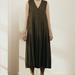 A Mente Pleated Is A Sleeveless Midi Dress - Green - S/M