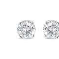 Haus of Brilliance 14K White Gold 1/4 Cttw Lab Grown Diamond 4-Prong Classic Solitaire Stud Earrings - G-H Color, VS2-SI1 Clarity - Grey