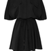 Nocturne Linen Shirt Dress - Black