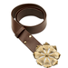 Cynthia Rowley Gold Flower Buckle Belt - Brown