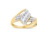 Haus of Brilliance 10K Yellow and White Gold 1/15 Cttw Round-Cut Diamond Bypass Ring - Yellow - 8