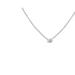 Haus of Brilliance 14K White Gold Lab Grown Oval Solitaire Diamond East West 18" Pendant Necklace - White - 1/5 CTTW