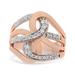 Haus of Brilliance 10K Rose Gold 1/2 Cttw Round-Cut Diamond Intertwined Multi-Loop Cocktail Ring - I-J Color, I1-I2 Clarity - Size 7 - Gold - 7