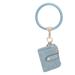 MKF Collection by Mia K Jordyn Vegan Leather Bracelet Keychain With A Credit Card Holder - Blue