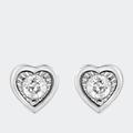 Haus of Brilliance .925 Sterling Silver 1/10 Cttw Miracle-Set Diamond Oval Shape Stud Earrings - White - 16 X 5 X 6