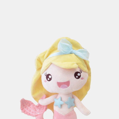 Vigor Lovely Mermaid Princess Doll Stuffed Toy Little Girl(1 Doll) - Pink