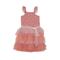 Deux Par Deux Printed Sleeveless Dress With Ruffle Cinnamon Pink Little Flowers - Pink - 5