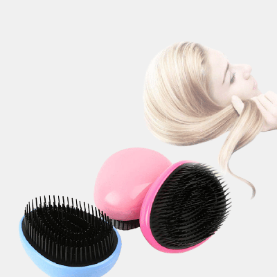 Vigor Hair Care Comb Massage Hairbrush Tangle Egg Shaped Detangling - Bulk 3 Sets - 3 PACK