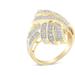 Haus of Brilliance 10K Yellow Gold Diamond Bypass Cocktail Ring - Gold - 8