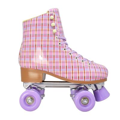Cosmic Skates Plaid Design Roller Skates - Pink - 11
